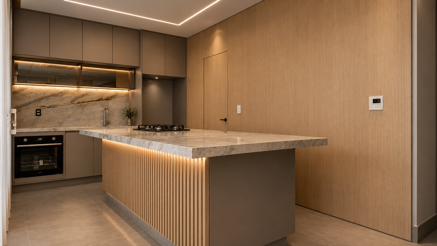 Cozinha em Mármore — Apartamento Alto Padrão